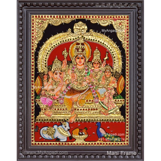 Shivan Family Tanjore Painting