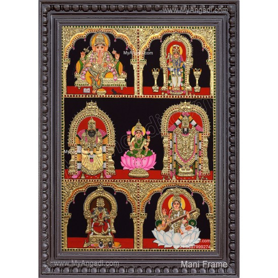 5 Panel  Tanjore Painting