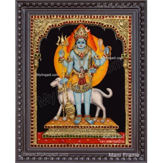 Kala Bairavar 3D Tanjore Painting, Kalabairavar 3D Tanjore Painting