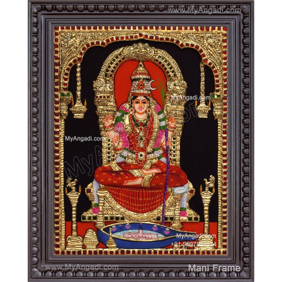 Kamatchi Amman 3D Tanjore Painting