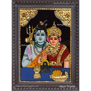 Shiva Parvathi Tanjore Painting