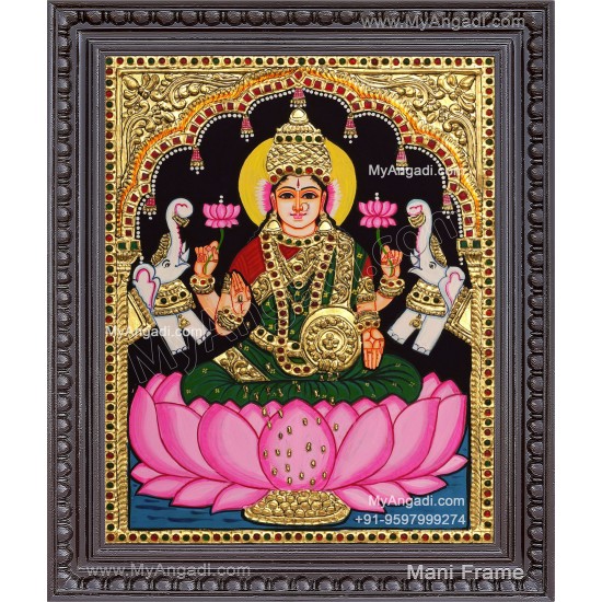 Gaja Lakshmi Tanjore Painting