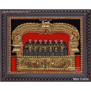 Saptha Kannigal Tanjore Painting