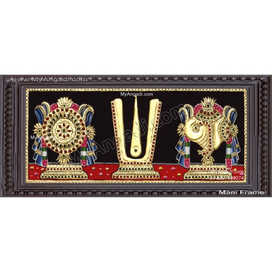 Sangu Chakram Namam Tanjore Painting