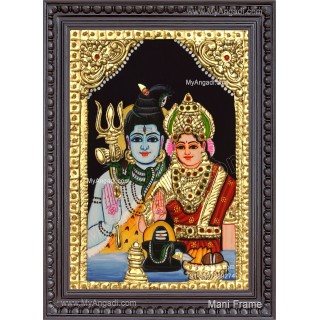 Shiva Paarvathi Tanjore Painting