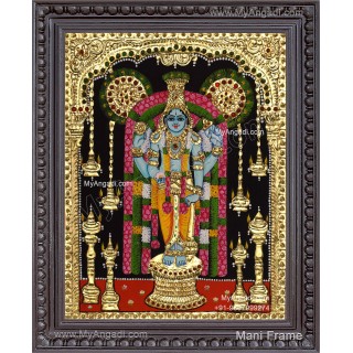 Guruvayurappan Tanjore Painting, Guruvayurappan Tanjore Painting