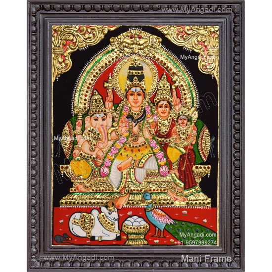 Shiva Family Tanjore Painting