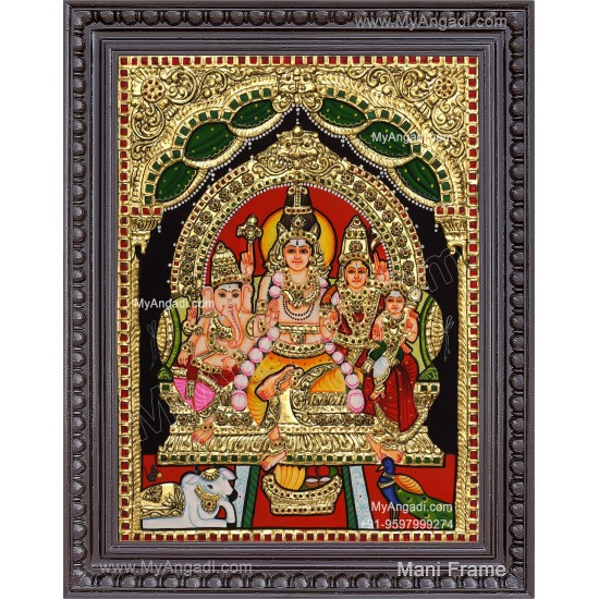Shiva Family Tanjore Painting