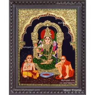 Kamatchi Amman Sankarar Kanchi Periyavar Tanjore Painting