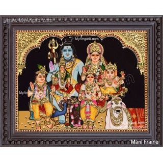 Shiva Family Tanjore Painting