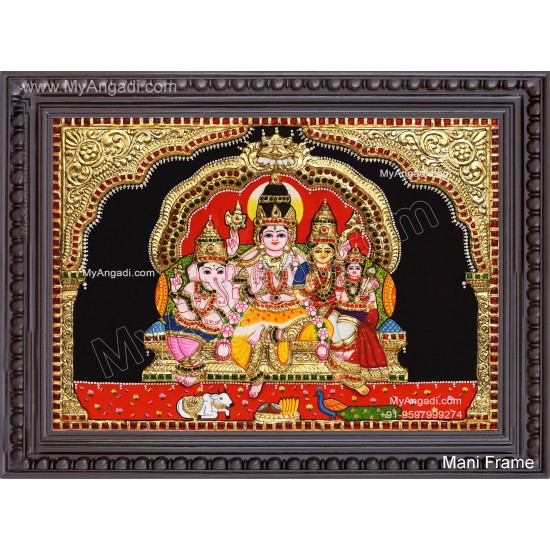 2D Shiva Family Tanjore Painting