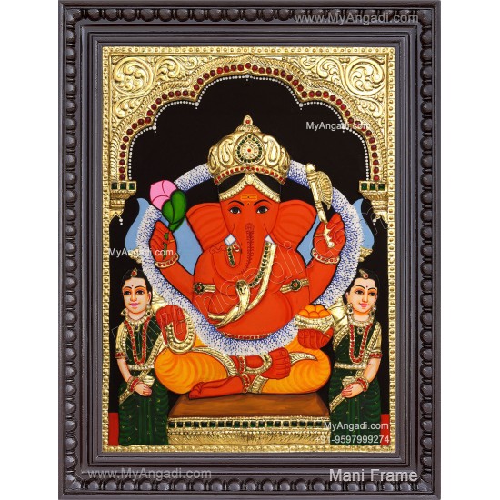 2D Sidhi Ganesha Tanjore Paintings