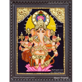 Kan Drishti Ganapathi Tanjore Painting