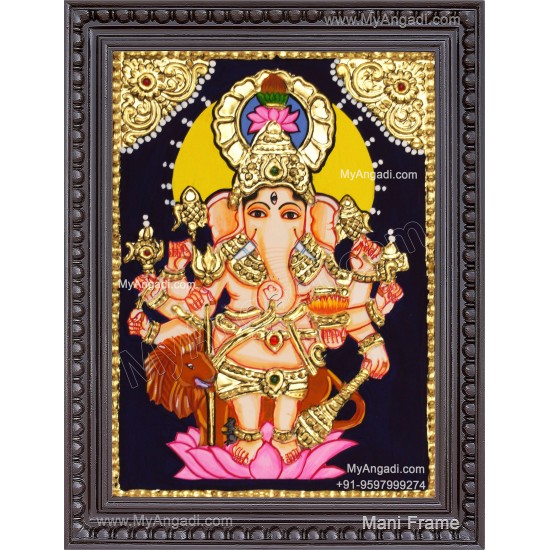 Kan Drishti Ganapathi Tanjore Painting