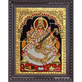 Saraswathi Devi Tanjore Painting
