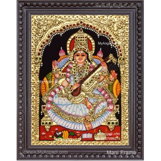 Saraswathi Tanjore Painting