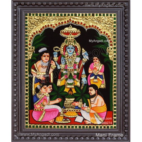 Sathyanarayana Swami Tanjore Painting