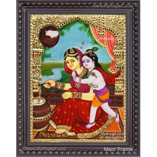 Yashoda Krishna Tanjore Painting