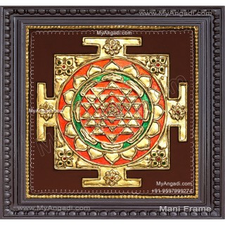 Sri Chakram Tanjore Painting