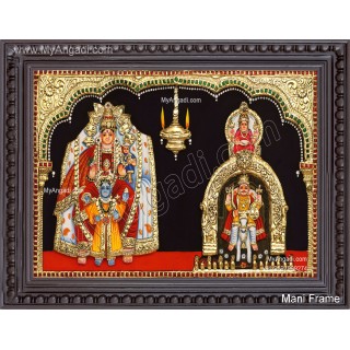  3D Devaki Krishna Lakshmi Ravalnath Tanjore Painting