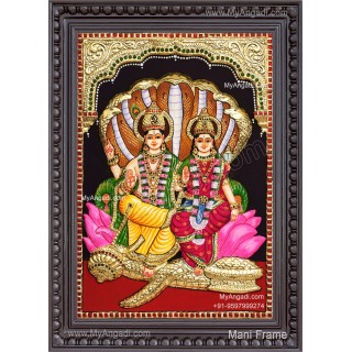 Vishnu Lakshmi 3D Tanjore Paintings