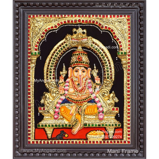 3D Ganesha Tanjore Painting