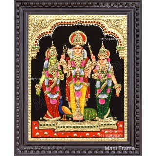 Murugar valli deivanai Tanjore Painting