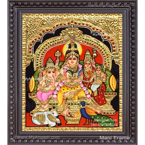 Shiva Family Tanjore Painting