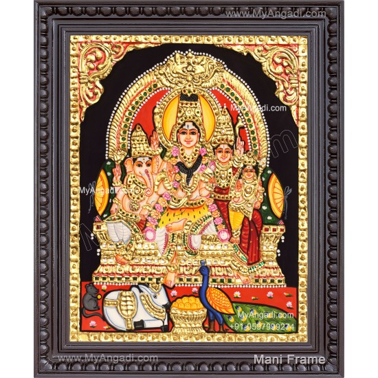 Shivan Family Tanjore Painting