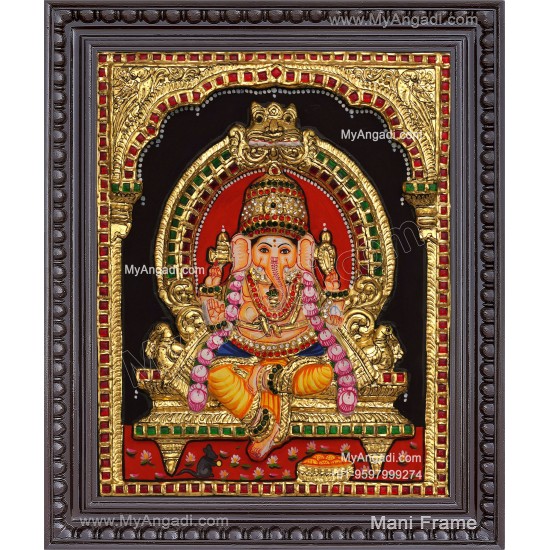 Ganesha 3d Tanjore Painting