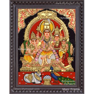 Shivan Family Tanjore Painting