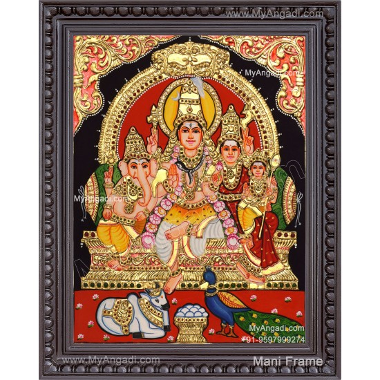 Shivan Family Tanjore Painting