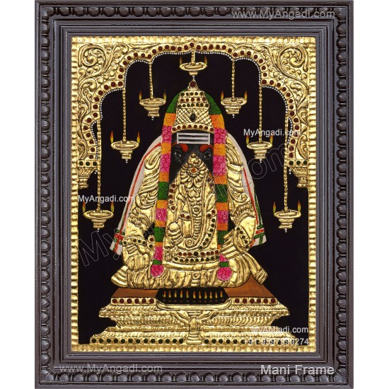 Pillaiyarpatti karpaga Vinayagar Tanjore Painting, Ganesha Tanjore Painting
