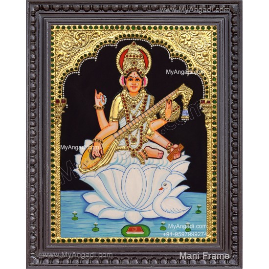 Saraswathi Tanjore Painting
