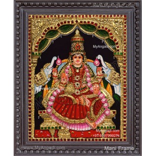 Gajalakshmi 3d Embossed Tanjore Painting