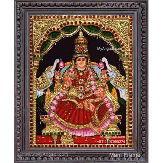 Gajalakshmi 3d Embossed Tanjore Painting