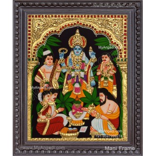 Sathya Narayana Swami Tanjore Painting