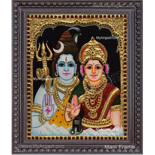 Shiva Parvati Tanjore Painting
