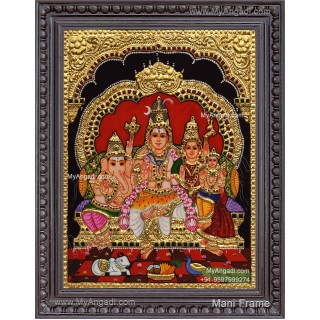 Shiva Parivar Tanjore Painting