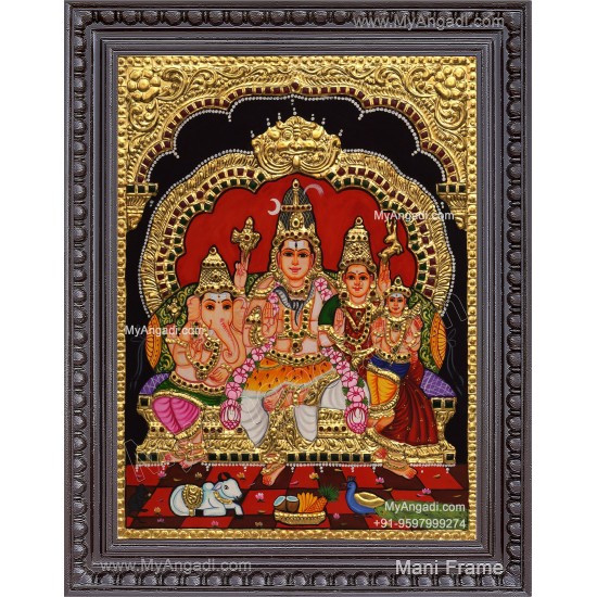 Shiva Parivar Tanjore Painting