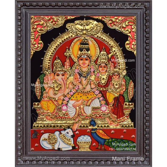 Shiva Parivar Tanjore Painting