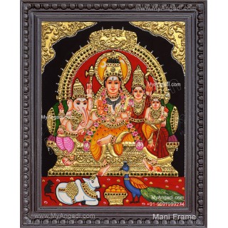 Shiva Parivar Tanjore Painting