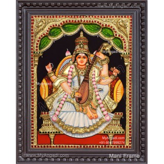 Saraswathi 3D Tanjore Painting