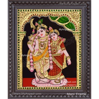 Krishna and Radhe Tanjore Painting