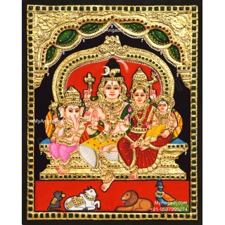 Siva Family Tanjore Painting