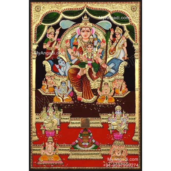 Raja Rajeshwari Tanjore Painting