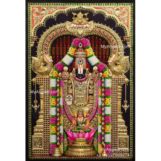 Balaji Lakshmi 3d Tanjore Painting