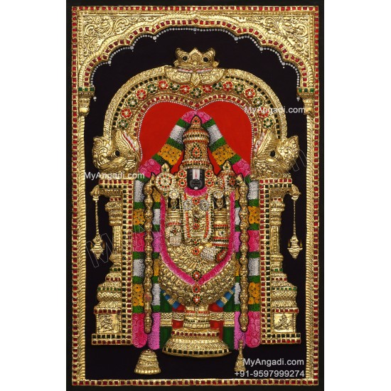 venkateshwara 3d Tanjore Painting