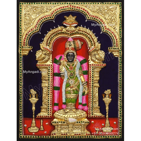 Meenakshi Amman 3D Tanjore Painting