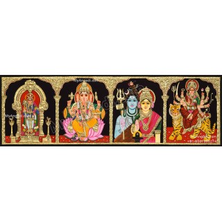4 Panel  Tanjore Painting